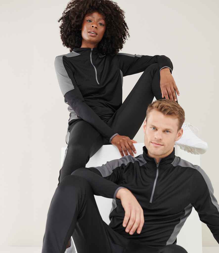 Finden + Hales Contrast Zip Neck Midlayer Top - PenCarrie